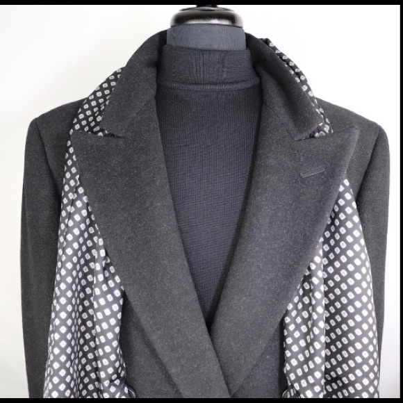 JosABank B&W Diamond Silk & Wool Scarf - Picture 3 of 3